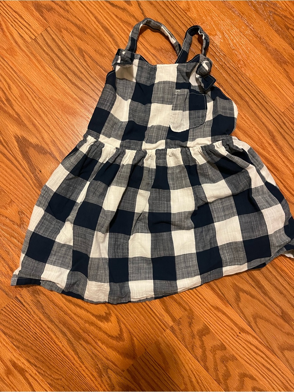 Cat & Jack Navy and White Gingham Sundress